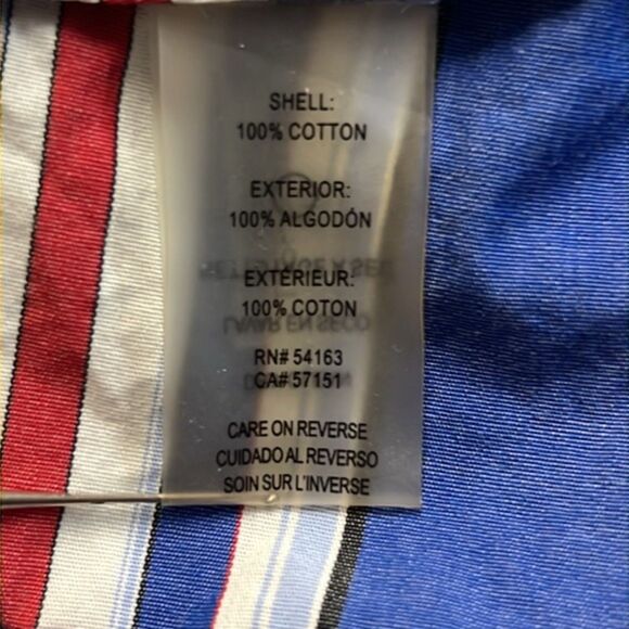 Tommy Hilfiger Women’s Red White Blue Striped Sleeveless Peplum Top Size Large - Picture 4 of 7